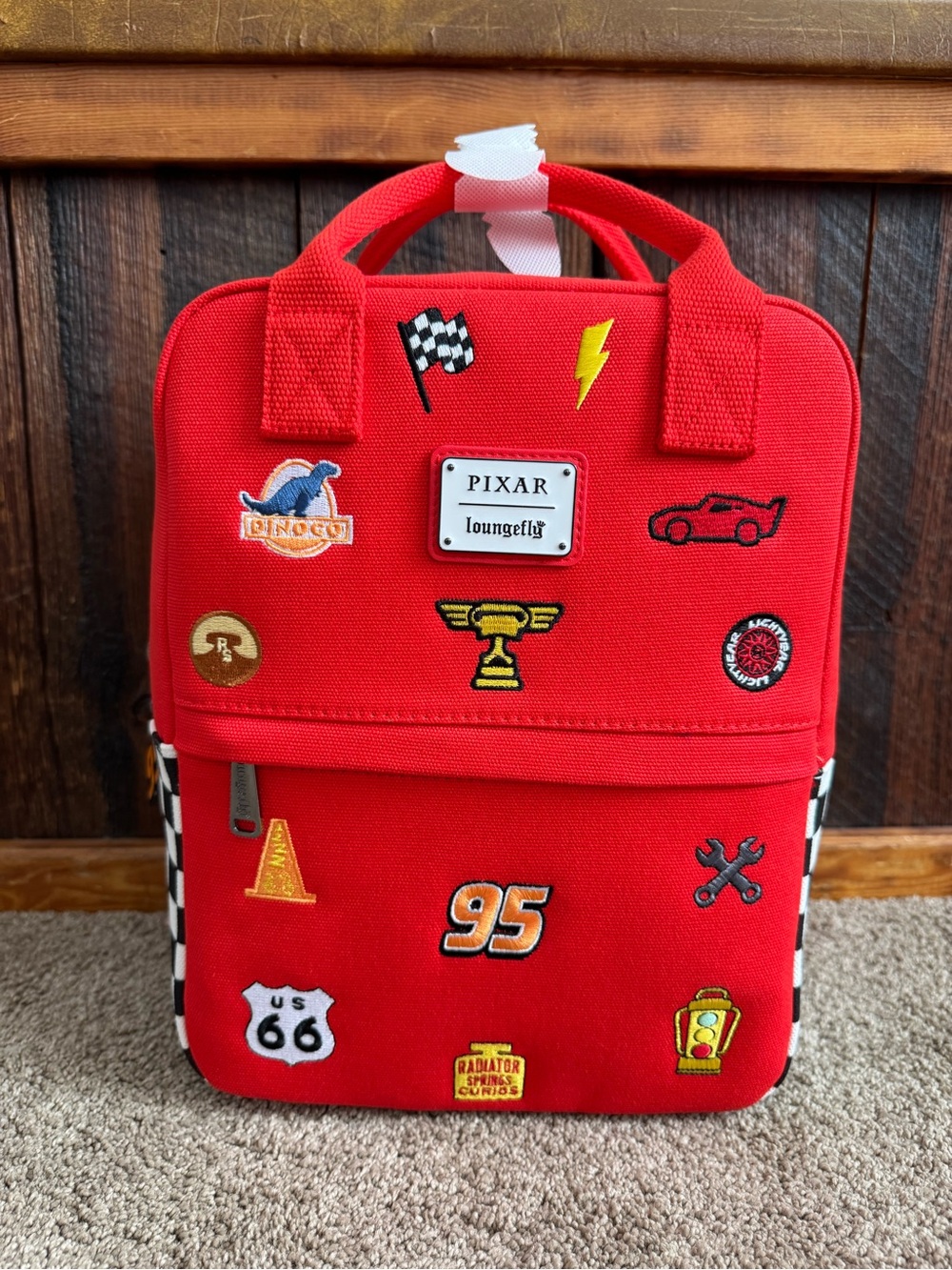 NWT Loungefly Cars Canvas Mini Backpack